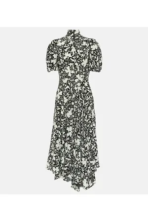 Stella McCartney Abito midi in seta con stampa