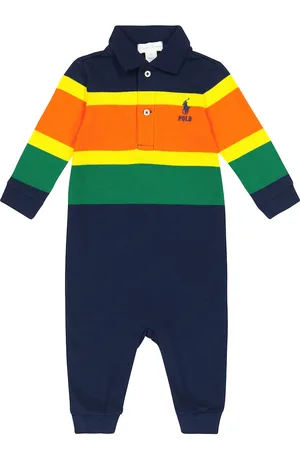 Ralph Lauren Baby - Tutina in piqué di cotone a righe