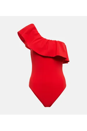 Karla Colletto Costume intero monospalla con volant