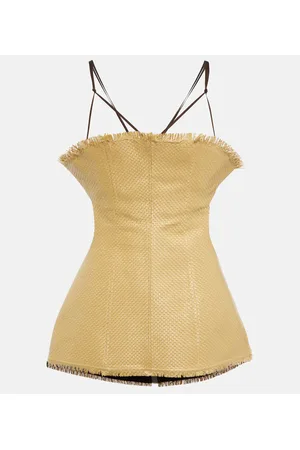 Jacquemus Top a corsetto con scollo bardot