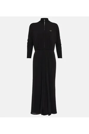 Prada Abito midi con collo alto