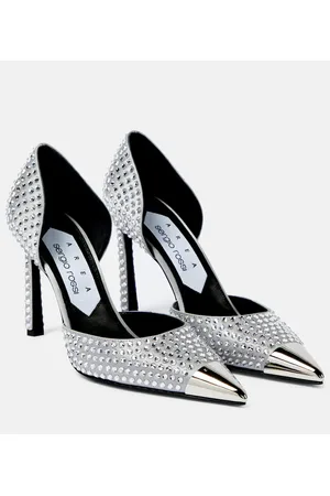 AREA Pumps Dagger in pelle metallizzata