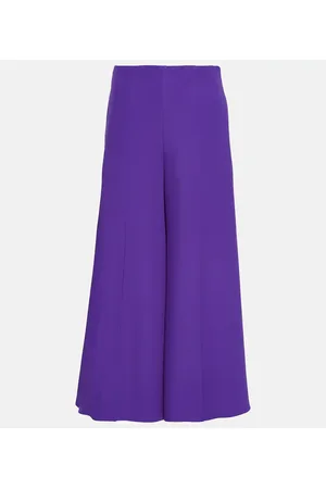 VALENTINO Pantaloni in seta a gamba larga