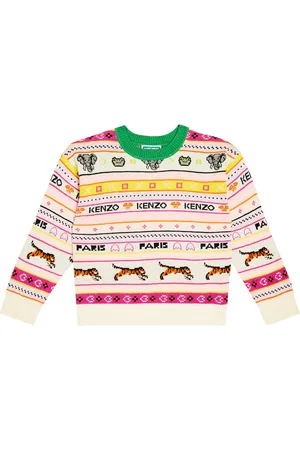 Kenzo Pullover in misto cotone con intarsi
