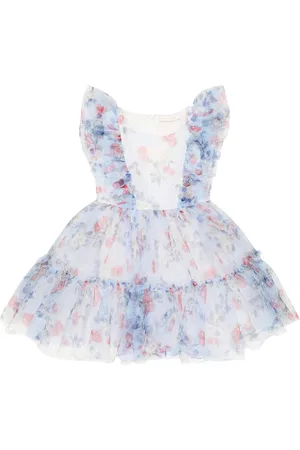 MONNALISA Abito in tulle con stampa di ciliegie