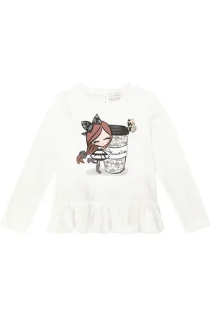 MONNALISA Camicia in jersey di cotone con stampa