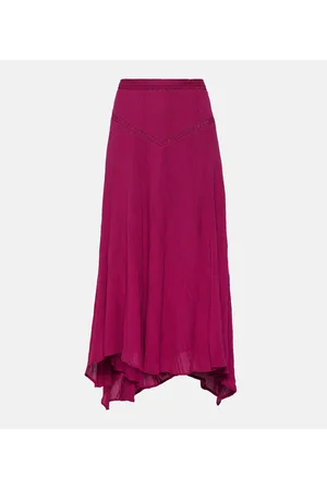 Marant Etoile Gonna midi Aline in misto cotone