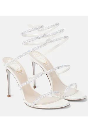 RENE CAOVILLA Sandali Cleo in pelle con cristalli