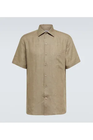 Loro Piana Camicia da bowling André in lino