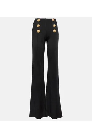 Balmain Pantaloni flared in maglia