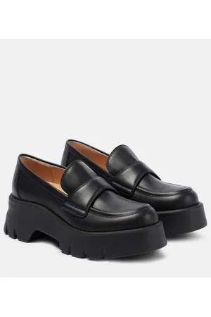 Gianvito Rossi Mocassini Farren in pelle con platform