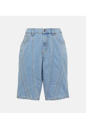 MUGLER Bermuda di jeans Spiral
