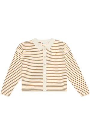 BONPOINT Cardigan in lana e cotone a righe
