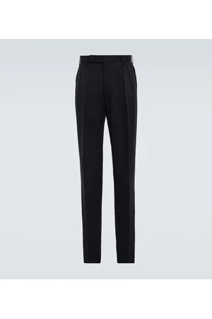 Ralph Lauren Pantaloni in gabardine di seta con pince