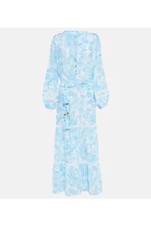 Melissa Odabash Abito lungo Wisteria con stampa