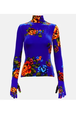 Vetements Dolcevita in velluto con guanti
