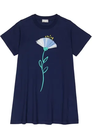 Il gufo Abito T-shirt in cotone con stampa