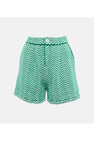 Barrie Shorts in cashmere e cotone chevron