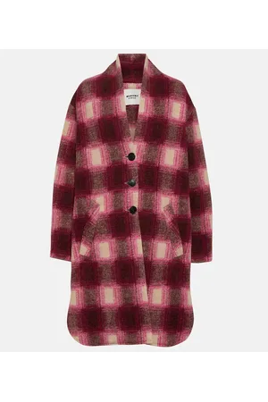 Marant Etoile Cappotto Gabriel in misto lana a quadri