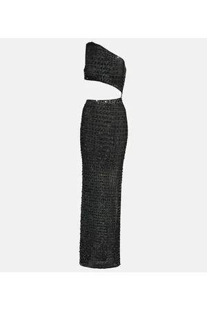 AYA MUSE Abito lungo Gia monospalla con cut-out