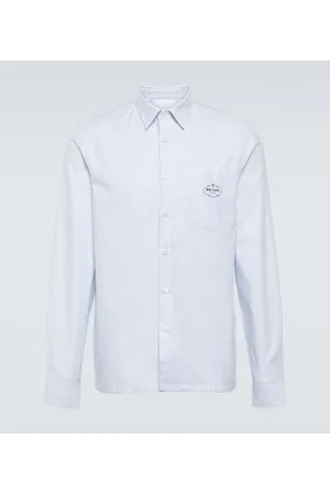 Prada Camicia in popeline di cotone a righe