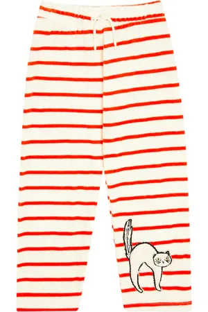 Mini Rodini Pantaloni sportivi in velluto a righe