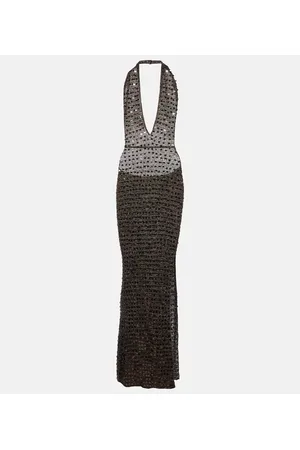 AYA MUSE Abito lungo Enodia con paillettes