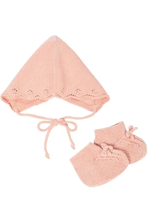 La Coqueta Baby - Cuffia e scarpine Rixo in cotone