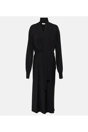 Sportmax Abito midi Disegno in crêpe di seta