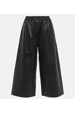 Loewe Pantaloni cropped in pelle