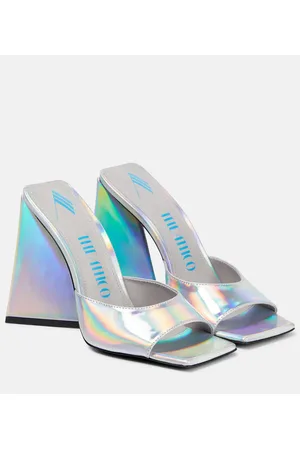 The Attico Sandali Devon in pelle metallizzata