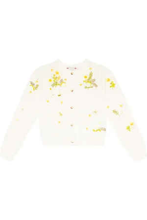 BONPOINT Cardigan Toesie in cotone con ricamo