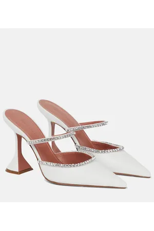 Amina Muaddi Mules Gilda in nappa con cristalli
