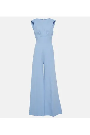 EMILIA WICKSTEAD Jumpsuit flared Whitney in crêpe di lana