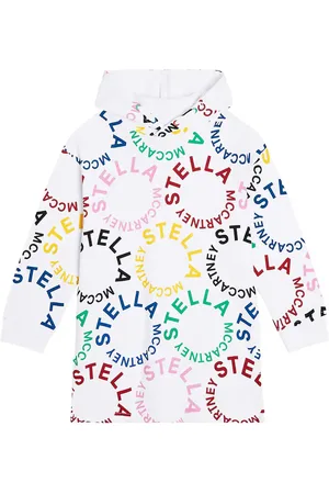 Stella McCartney Abito felpa in jersey di cotone con logo