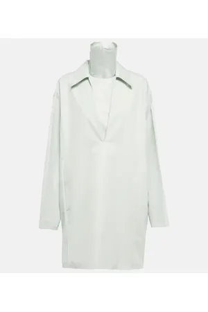 Jil Sander Miniabito con scollo a V in cotone