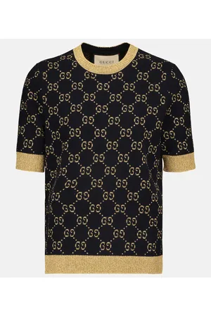 Gucci Top in cotone lamé GG