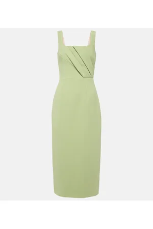 EMILIA WICKSTEAD Abito midi Arina in crêpe con pieghe