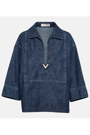 VALENTINO Top in denim di chambray