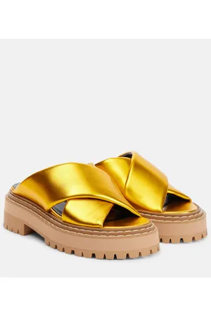 Proenza Schouler Sandali in pelle metallizzata