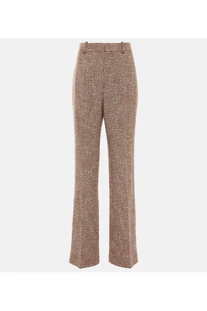 Chloé Chloé Pantaloni in tweed a gamba larga