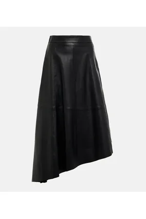 Ralph Lauren Gonna midi asimmetrica in pelle