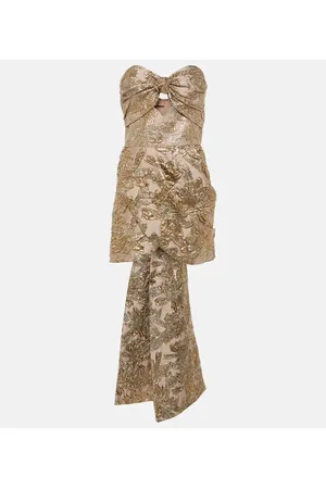 JOHANNA ORTIZ Miniabito in broccato con cut-out