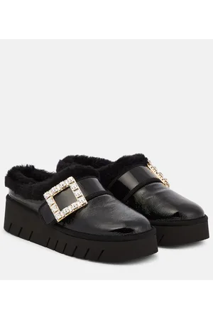 Roger Vivier Mules Viv Winter in vernice con platform