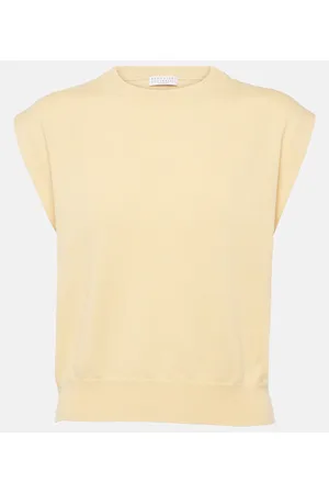 Brunello Cucinelli Top in cashmere a coste