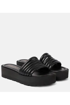 Gianvito Rossi Sandali in pelle con plateau