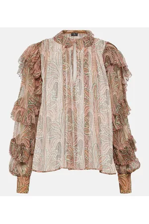 Etro Blusa in crépon di seta con stampa