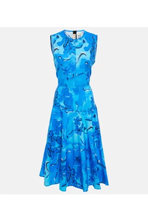 Marni Abito midi in cotone con stampa