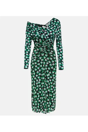 Diane von Furstenberg Abito midi Fabian a pois