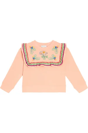 Stella McCartney Felpa in jersey di cotone con ricamo